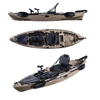 Kayak de pêche à siège unique, certifié CE, 3 ans de garantie, stable, flexible, assis sur le dessus, bateau en plastique avec pagaie, kayaks à vendre