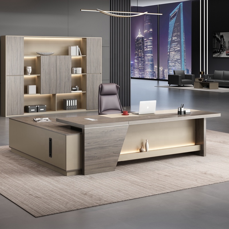 Luxury Boss Office Desk Modern Furniture Executive L Shape Office Desk