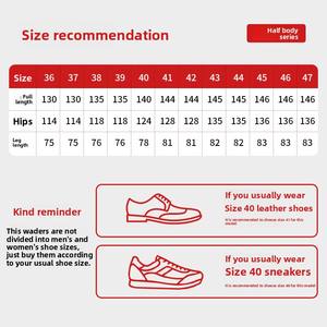 Pantalon de pataugeoire en cuir imperméable pour hommes et femmes Pantalon de pluie épais une pièce avec motif droit Combinaison de pêche UPF 50 - Product Image 4