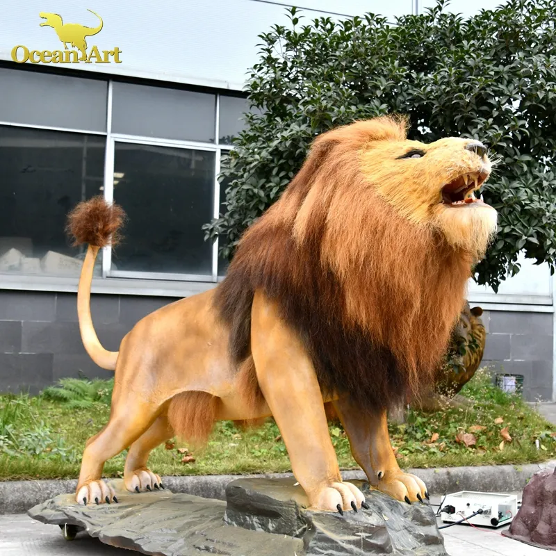 Моделирование парка животных модель животных в натуральную величину модель льва аниматронная модель Лев реального размера для продажи