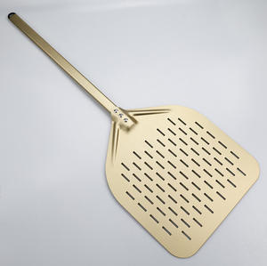 Ossido di alluminio oro usa e getta per <span class=keywords><strong>Pizza</strong></span> quadrato 14 pollici manico in legno pala per <span class=keywords><strong>Pizza</strong></span> per ristoranti cucina strumento di cottura - Product Image 5