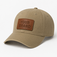 Casquette de baseball 6 panneaux en coton avec logo personnalisé en patch de caoutchouc, étiquette en PVC silicone, vente en gros