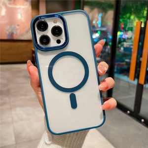 เคสโทรศัพท์แบบแข็งใส HD พร้อมกรอบเลนส์โลหะแท้  แม่เหล็กในตัว รองรับการชาร์จไร้สาย สำหรับ iPhone 13 Pro Max 14 12 - Product Image 6