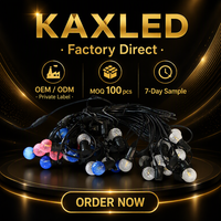 Guirlande lumineuse LED de haute qualité, ampoule E17, RGB, 8 fonctions, pour les fêtes et les décorations de Noël en extérieur