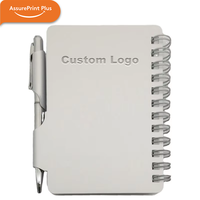 Mini Cuaderno de Notas Portátil con Tapa de Aleación de Aluminio y Encuadernación de Doble Espiral para Senderismo y Escalada