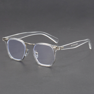 Monturas de gafas de hombre de alta calidad Bloqueo de luz azul Negro Plata Oro Plástico Metal Irregular cuadrado Computadora 2025 - Product Image 1