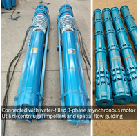 Pompe à eau submersible électrique haute pression 1,5 et 2 pouces pour puits profond, moteur AC, multistade, en fonte, 60Hz, 5KW, pour eau propre