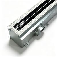 Diffuseur linéaire en aluminium flexible sur mesure, avec boîtier isolé, pour installation murale