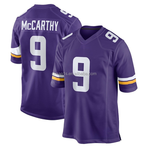 Jersey de Fútbol Americano Bordado al por Mayor de los Minnesota Vikings, Color Morado # 18 Justin Jefferson # Uniforme de Fútbol Americano 9 <span class=keywords><strong>J</strong></span>.<span class=keywords><strong>J</strong></span>. McCarthy - Product Image 6