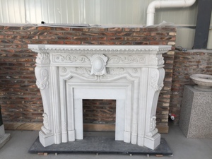 Cheminée en marbre sculpté <span class=keywords><strong>à</strong></span> la main, décoration d'intérieur en <span class=keywords><strong>pierre</strong></span> <span class=keywords><strong>naturelle</strong></span> - Product Image 3
