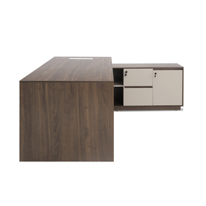 Bureau de direction moderne en forme de L Bureau d'ordinateur Table d'<span class=keywords><strong>affaires</strong></span> en bois Patron Mobilier de bureau à domicile - Product Image 2