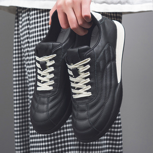 Baskets en cuir pleine fleur pour hommes – Nouvelle collection 2026 – Chaussures blanches décontractées et sportives respirantes à semelle souple - Product Image 6