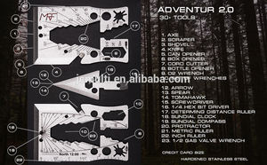 Открытый Кредитная карта ниндзя Инструмент карты в кошелек для кемпинга - Product Image 2