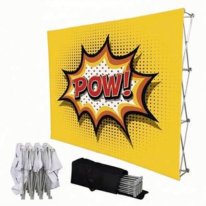 Stand d'exposition pliable 3x3 avec écran personnalisable par sublimation, cadre en aluminium, tissu tendu - Réutilisable et léger - Product Image 1