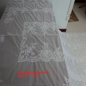 Mantel <span class=keywords><strong>de</strong></span> Mesa Bordado a Mano <span class=keywords><strong>de</strong></span> Alta Calidad al por Mayor, Moderno, con Lentejuelas y Flores, para Bodas y Fiestas - Product Image 5