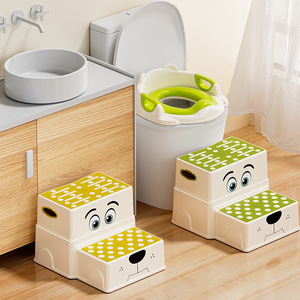 Children's <b>Step</b> <b>Stool</b> For Toilet And Washbasin Plastic Multi Function With Cute Design For 2-4 Years Old Kids - Product Image 1