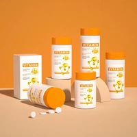 Botol Plastik PET Transparan Beku Berkualitas Tinggi 100cc 150cc 300cc untuk Kemasan Suplemen, Permen, Obat, dan Pil
