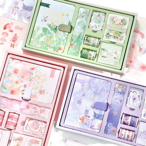 Para Simno 149 Uds cuaderno estético DIY diario conjunto serie de <span class=keywords><strong>cuento</strong></span> de hadas para estudiantes Anime Fans espiral papelería caja de regalo - Product Image 1