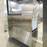 High-End Stainless Steel 304 Conveyor Washer for Dishwashing Lines 200 Racks/Hour Fast Commercial Dishwasher Sterilization