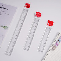 Règle transparente double échelle de 15, 20, 30 cm pour le bureau – Papeterie de mesure en gros