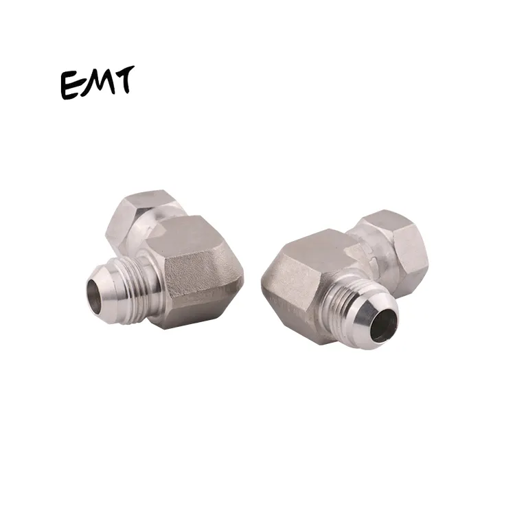 Stainless steel fluid connectors male female 90 degree elbow hydraulic adapter 304/316 ss tee fittings