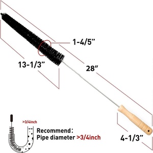 Kit de cepillos para limpieza de ventilación de secadora – Cepillo flexible para serpentines de refrigerador, removedor de pelusas para filtro de secadora, accesorio para manguera de aspiradora – 3 en 1 - Product Image 5