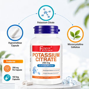 Complément de citrate de potassium Shecome de haute qualité pour hommes et femmes, équilibre électrolytique et pH normal, contraction musculaire optimale - Product Image 4