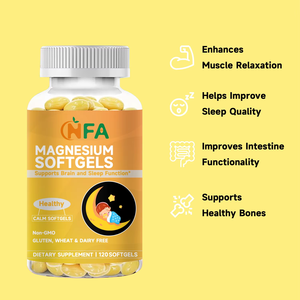 Cápsulas Blandas de Magnesio con Calcio, Vitamina D3 y K2, Sin GMO, con Logotipo Personalizado, para Mejorar la Relajación Muscular y el Sueño - Product Image 6