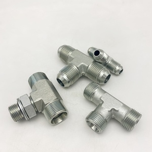 Connecteurs de tuyau en acier inoxydable de haute qualité à 3 voies, adaptateurs hydrauliques à 3 voies, raccords hydrauliques JIC - Product Image 5