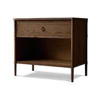 Meuble de chambre à coucher moderne pour hôtel, table de chevet en bois avec 1 tiroir