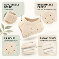 Protège-talons élastiques ajustables, coussinets en gel pour talons, adaptés aux bottes, sandales, baskets, soulagement de la douleur plantaire et de l'épine calcanéenne