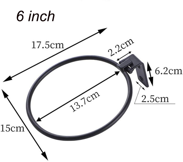 6 inch Black