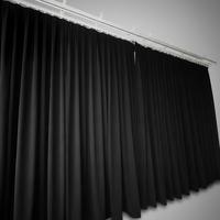 Rideaux de scène en velours ignifuge pour studio TV, rideaux de théâtre, couleur personnalisée EN13501