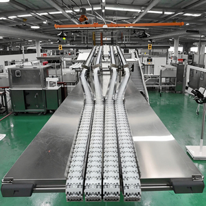 Paslanmaz Çelik Esnek Zincir Plaka Konveyör Sistemi, Yüksek Sıcaklığa Dayanıklı, Gıda Endüstrisi Paketlemeleri İçin Uygundur - Product Image 2