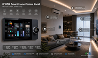 Panneau mural intelligent KNX pour maison connectée avec écran tactile IPS Android de 8 pouces, contrôle audio multi-pièces pour rideaux lumineux et climatisation