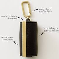 Bolsa de tela portátil plegable de nailon para llavero con cierre de gancho y bucle, gran capacidad, ecológica, reciclable, para compras diarias