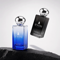Flacon de parfum vide de style populaire, flacon de parfum personnalisé avec dégradé bleu, 30 ml, 50 ml, 100 ml, flacon de parfum avec boîte
