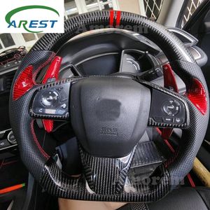 Pagaie de volant en Fiber de carbone pour moto, pour Honda Civic FC FK, Accord G9 G10, CRV, <span class=keywords><strong>G5</strong></span>, <span class=keywords><strong>Odyssey</strong></span>, ou Inspire 2019, brise 2020 - Product Image 3