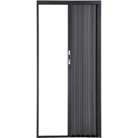 Nouvelle porte pliante invisible en aluminium verrouillable avec moustiquaire de sécurité rétractable en maille diamantée inoxydable anti-chats, chiens et rats