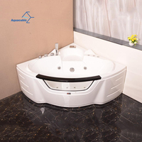 Aquacubic 53 po. Baignoire d'angle en acrylique à remous Jets d'eau d'hydromassage de luxe Baignoire SPA de massage par trempage