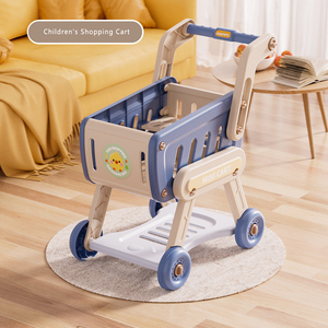 Chariot de courses jouet pour bébé, voiture à pousser, jeu de rôle pour enfants, simulation de découpe de fruits, cuisine amusante, supermarché, 4-6 ans, garçons filles, cuisine - Product Image 2