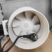 10 pouces 12 pouces métal/plastique haute vitesse 250mm extracteur de fumée à faible bruit ventilateur à flux axial Portable avec tuyau de conduit Flexible de 5M