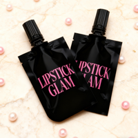 Sachets d'emballage cosmétique personnalisés, petits sachets de 10 ml et 20 ml avec bec verseur et brosse pour gloss à lèvres