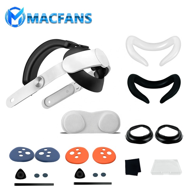 VR Controller Cover Silicone Face Mask for Meta Quest 3 Head Strap Scratch-resistant Frame Lens Protect Cover Accessories