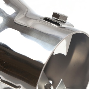 Silenciador de coche Universal 8,5 "Punta de tubo de escape ajustable de largo 2,5" entrada 3 "salida plata Punta de tubo de escape de acero inoxidable - Product Image 4