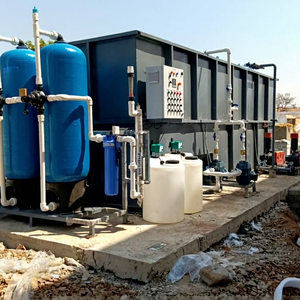 Planta de Tratamiento de Aguas Residuales Empaquetada Aquashakti ASWS-STP 100 KLD, Bomba para Aguas Residuales Domésticas, 15 kW de Potencia, Revestimiento de Acero Inoxidable y FRP, 1 Año de Garantía - Product Image 1