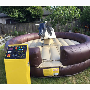 Alquiler de toro mecánico inflable para uso interior/exterior Construcción de fibra de vidrio y plástico Trampolín Park & Rodeo Ride - Product Image 3