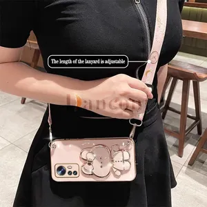 Cordicella a tracolla placcatura telefono custodia coniglio custodia per <span class=keywords><strong>Xiaomi</strong></span> 13 13Ultra 12x12T 11 10T Pro 12S Ultra 11Lite civi 1s 2 <span class=keywords><strong>3</strong></span> <span class=keywords><strong>cover</strong></span> - Product Image 6