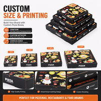 Boîte à pizza jetable personnalisée de 12 pouces avec laminage mat et carton ondulé, prix compétitif et bonne qualité