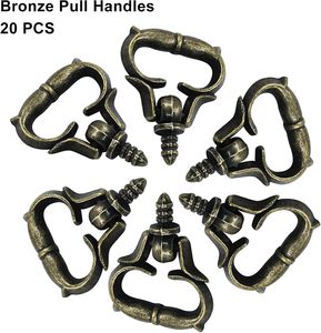 Piutouyar Pcs Mini Pull Handles Antique Bronze <b>Cabinet</b> Handles Self Tapping Screws Knobs Metal <b>Small</b> Drawer Pulls For Jewelry Bo - Product Image 5